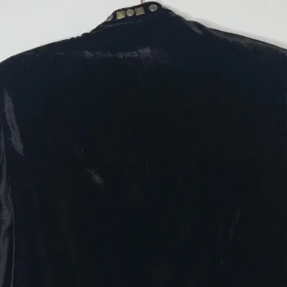 Double D Ranch Velvet Embellished Black Studded Gem Western Jacket. - Picture 8 of 12